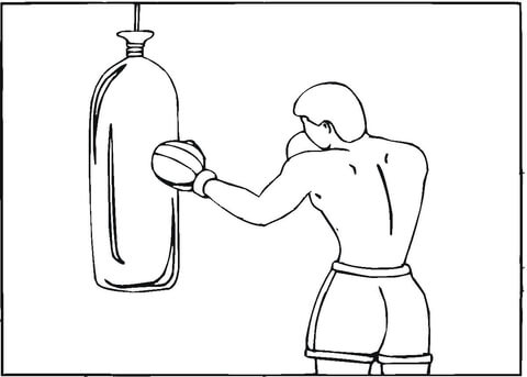 Boxing Exercises  Coloring Page